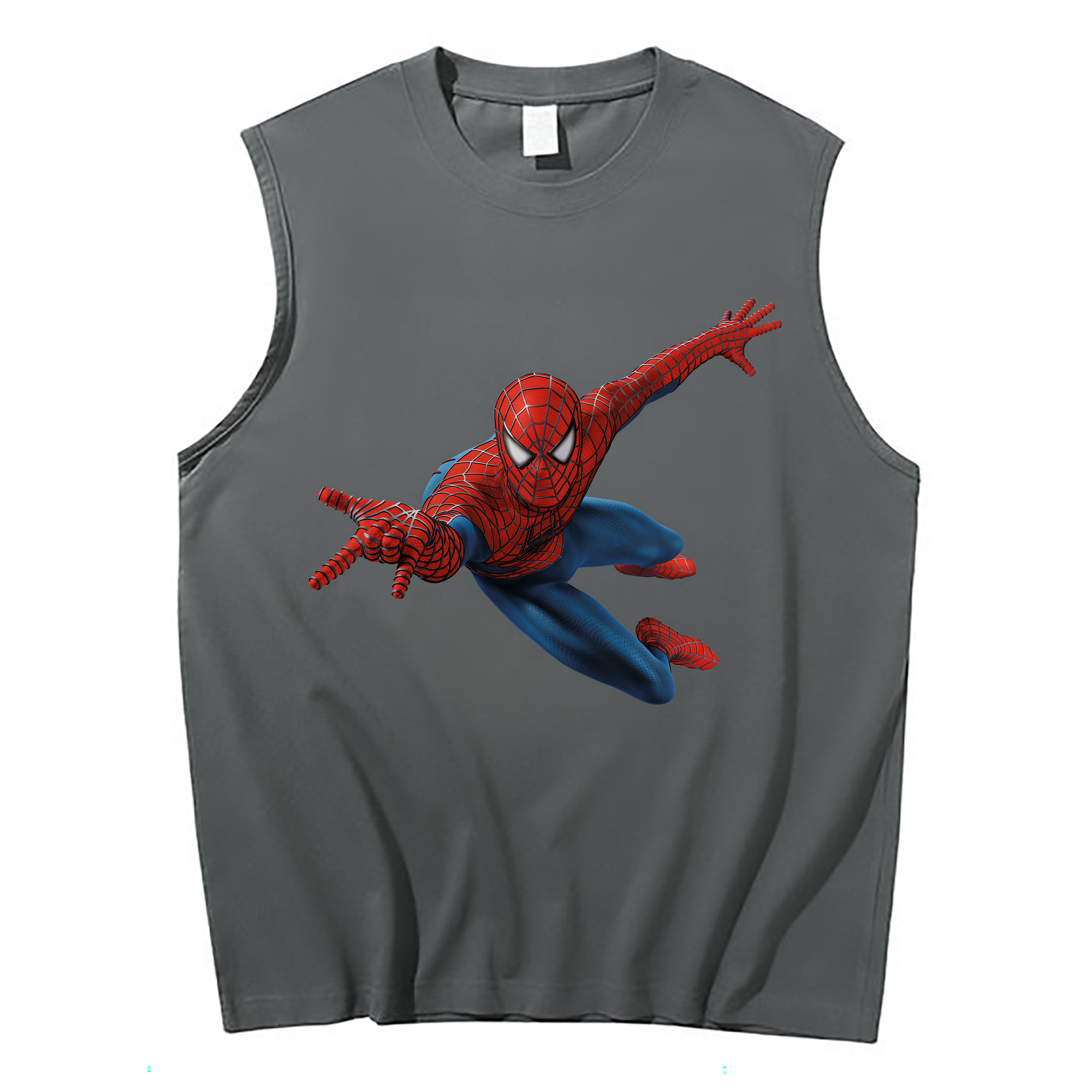 （画像用） Spider Man スパイダーマン コットン100％タンクトップ（フロントプリント）